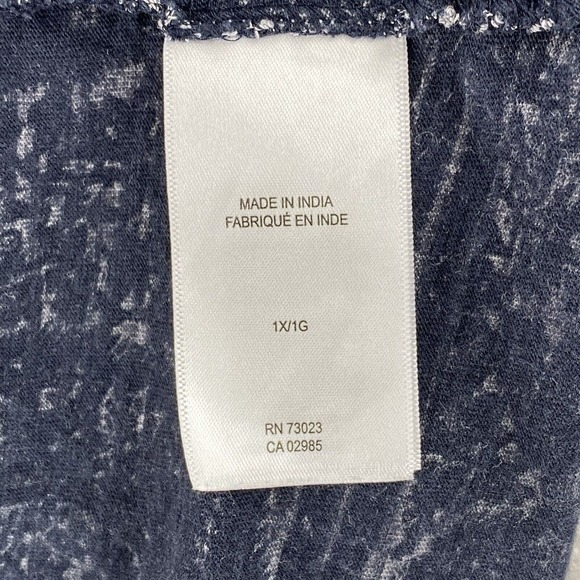 Lucky Brand Tunic Top Womens‎ 1X Boho Peasant Blouse Floral Ditsy Paisley - Picture 9 of 14